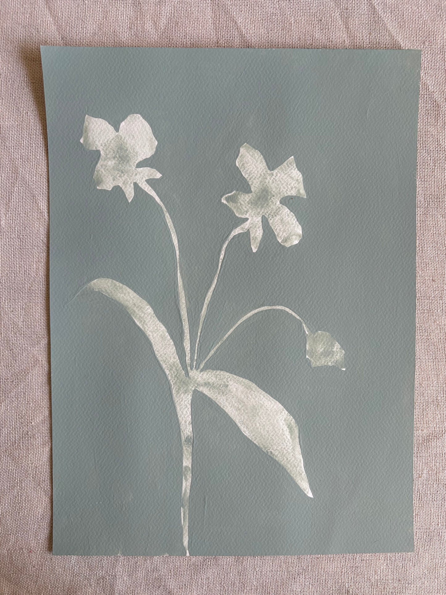 Abstract Floral on paper VIII