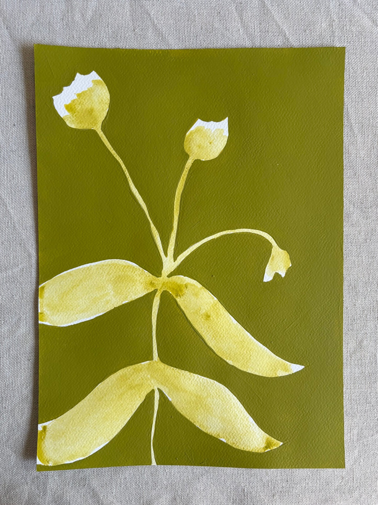 Abstract Floral on paper IX