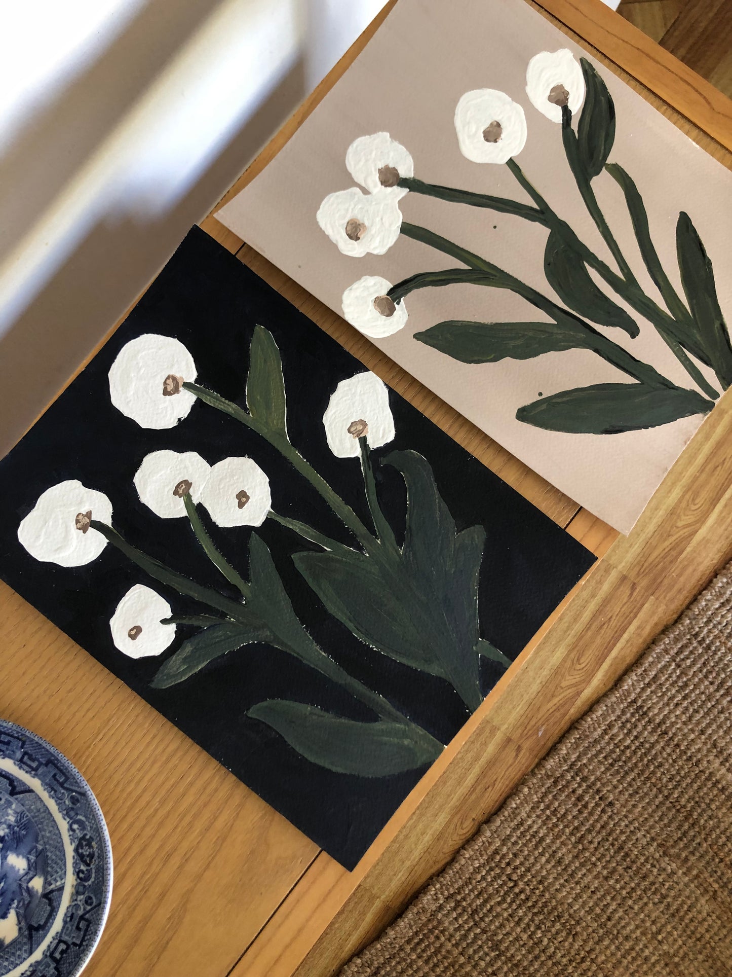 White Florals Midnight