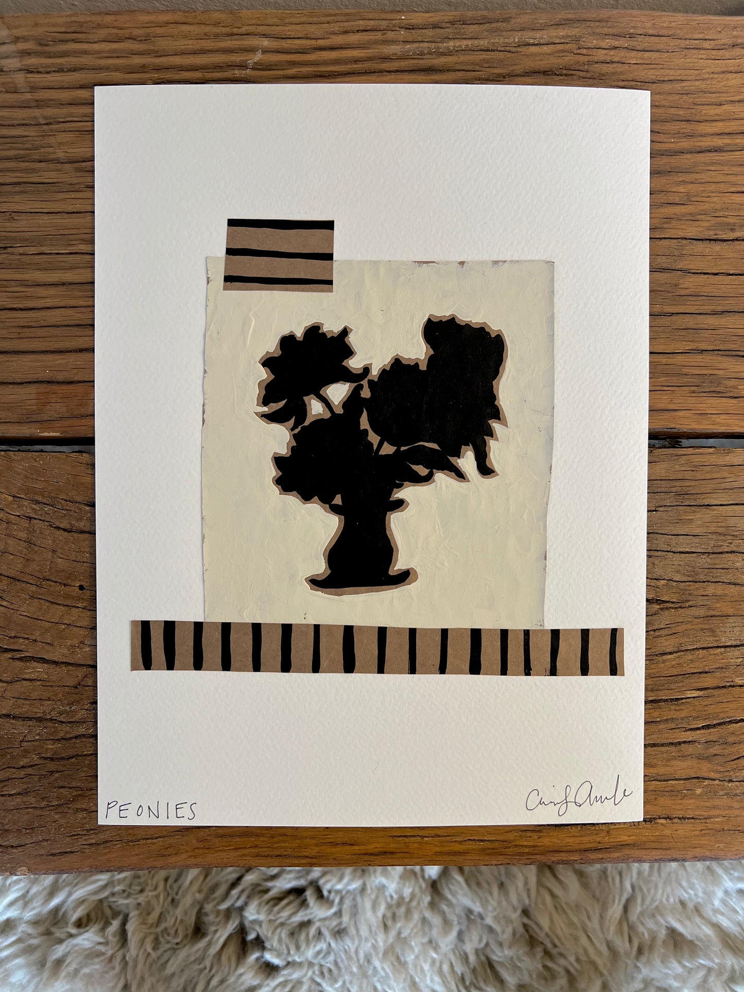 ‘Peonies’ IX on Paper