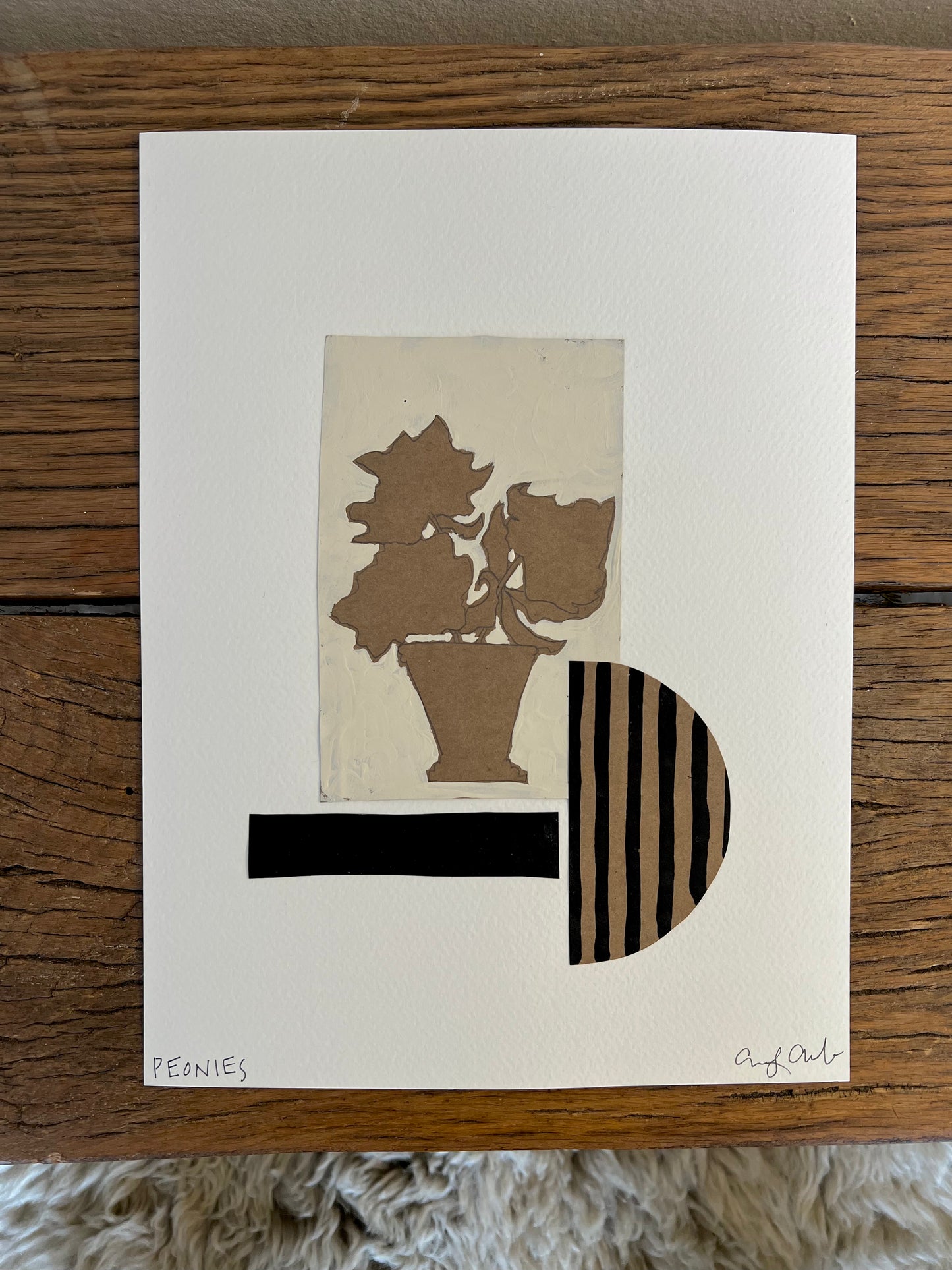 ‘Peonies’ X on Paper