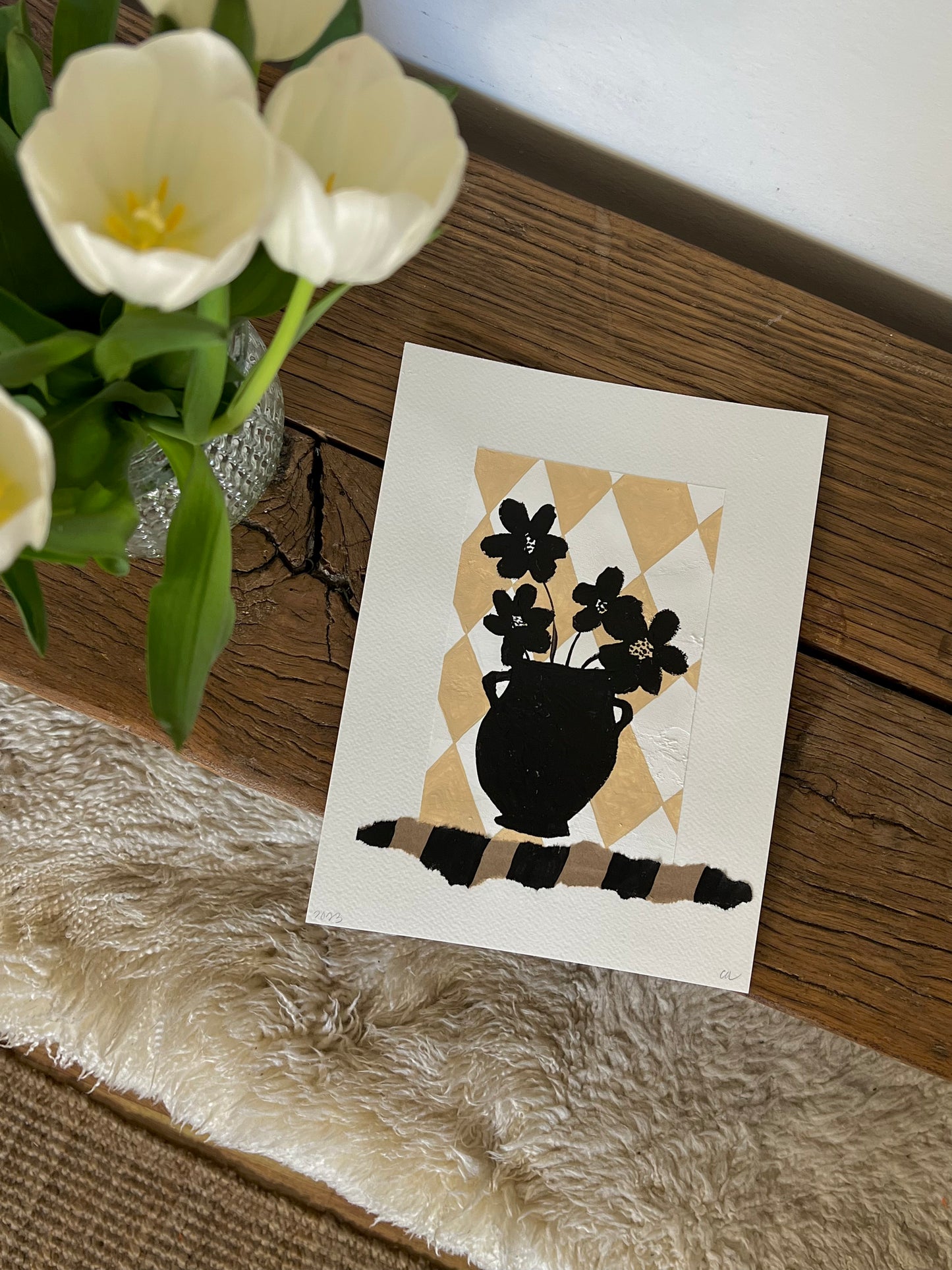 Fleur on paper