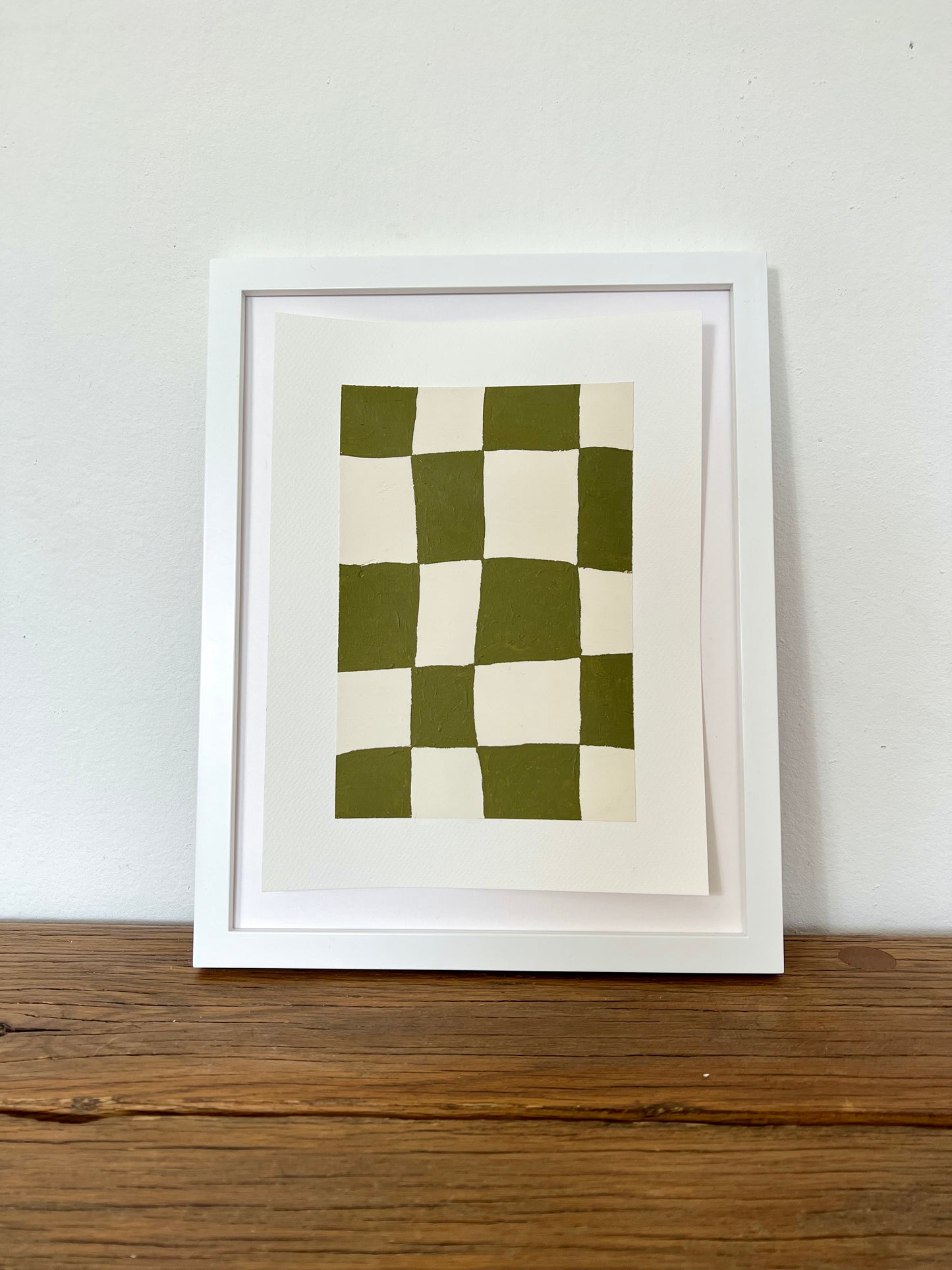 ‘Olive Checker Board’ on Paper II