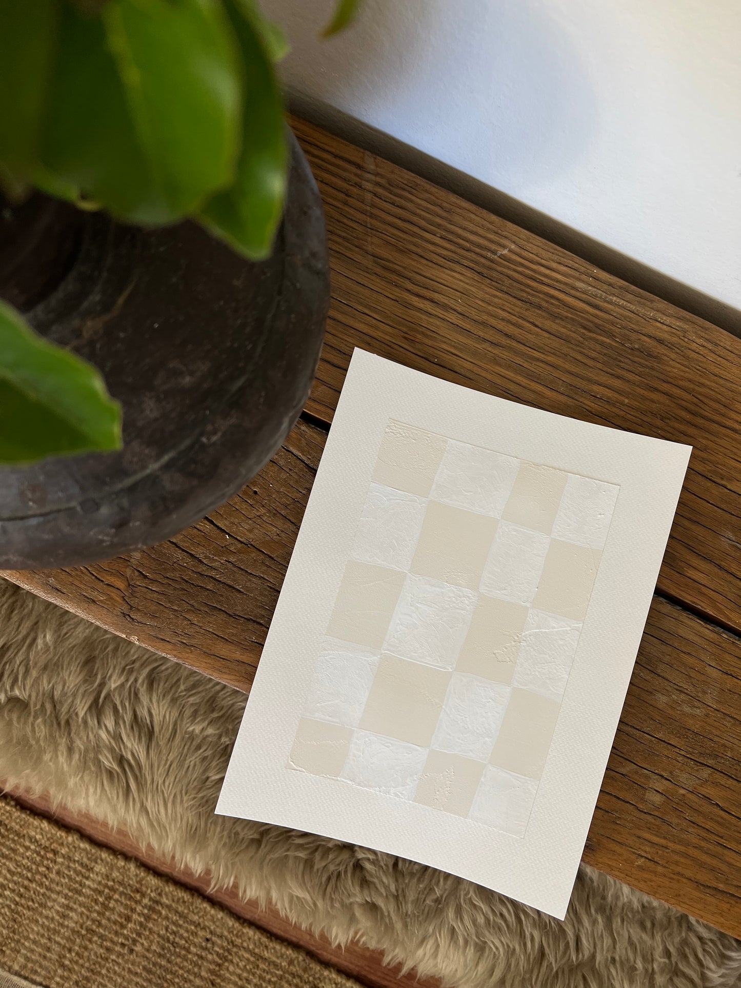 ‘White Checker Board’ on paper