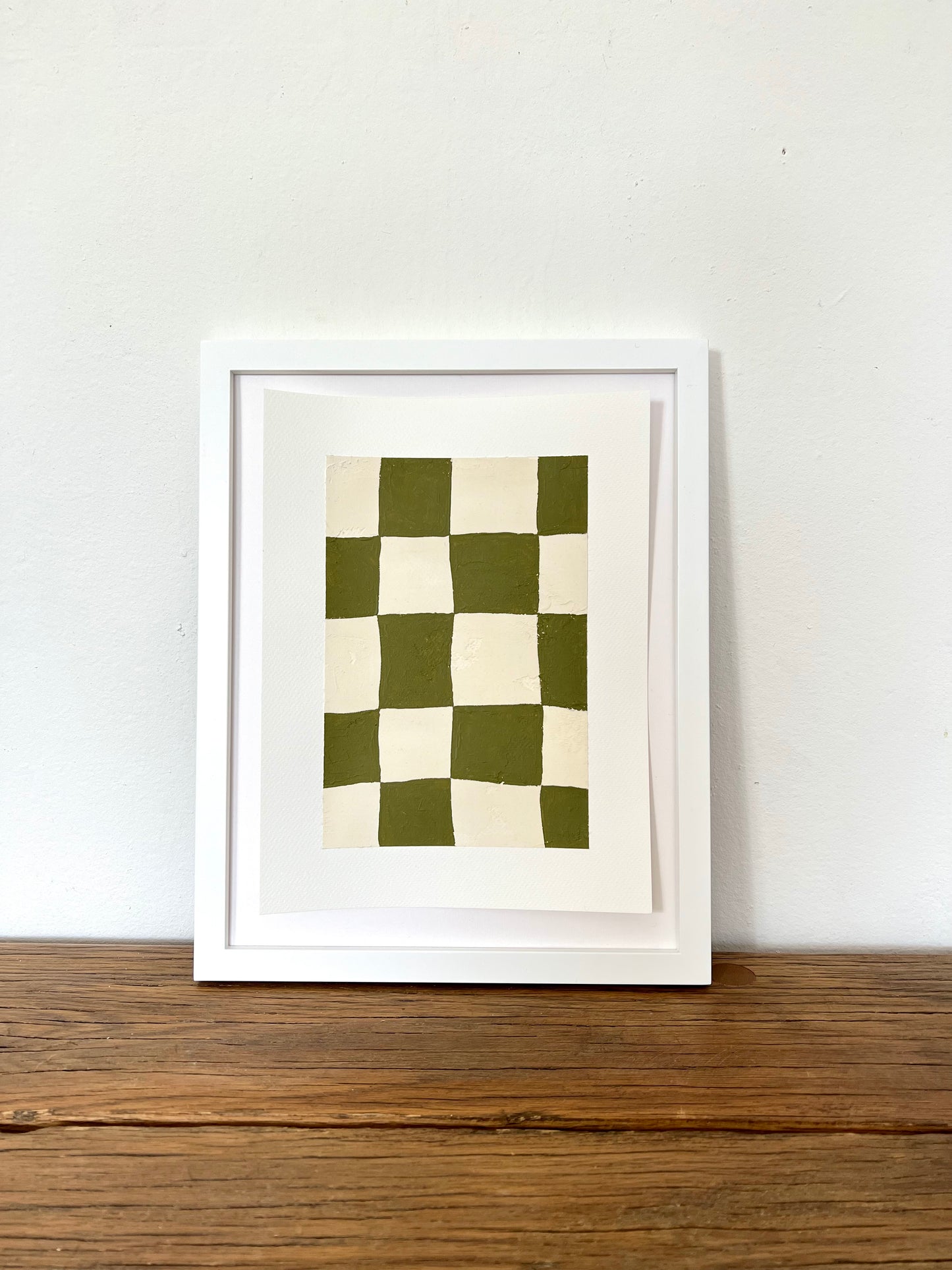 ‘Olive Checker Board’ on Paper III