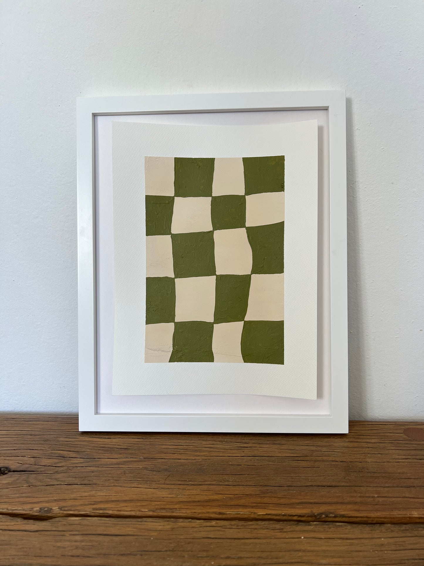 ‘Olive Checker Board’ on paper V