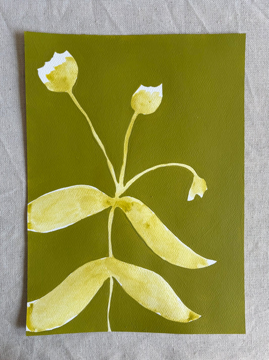 Abstract Floral on paper IX