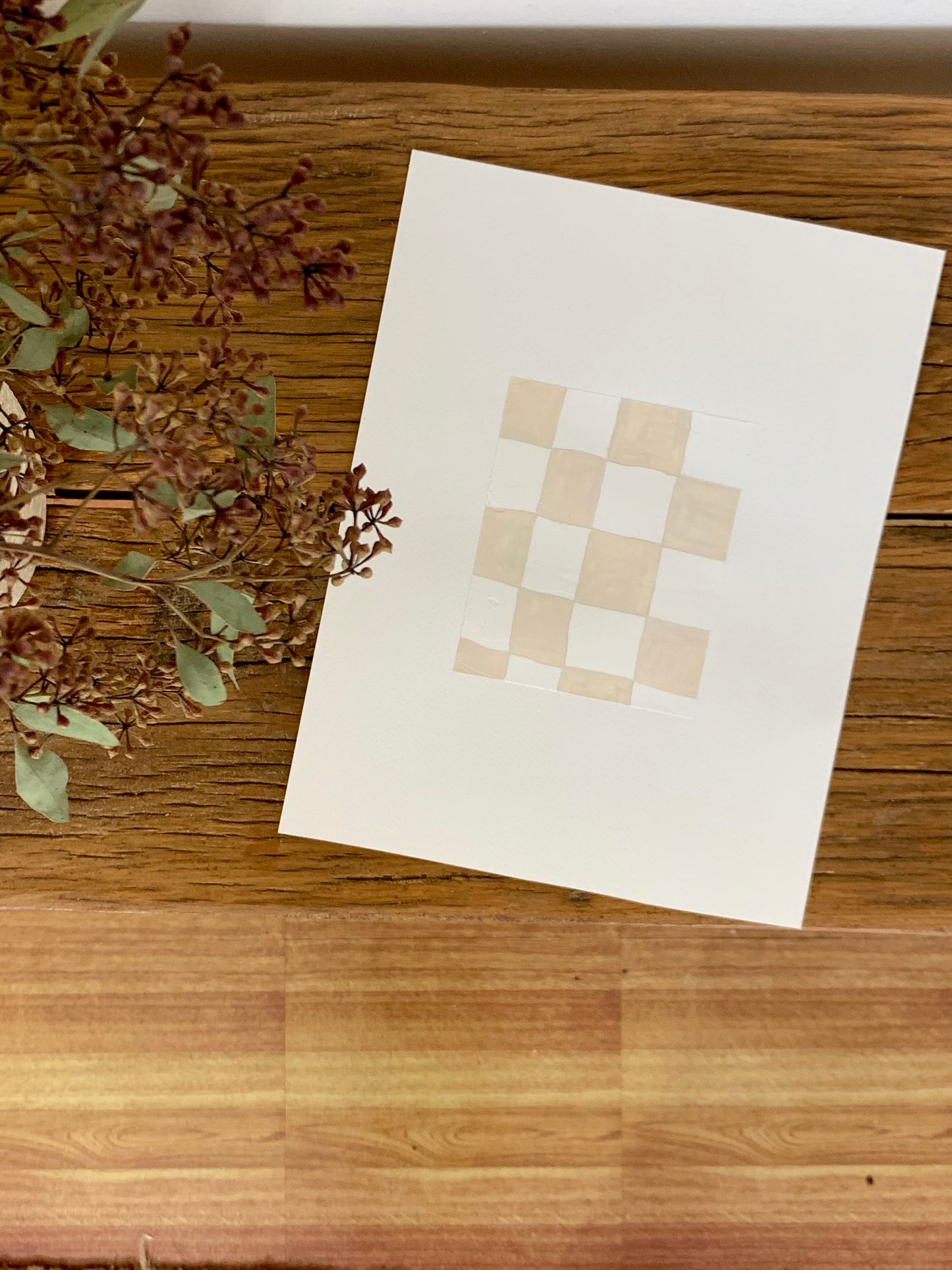 ‘Checker Board’ on paper